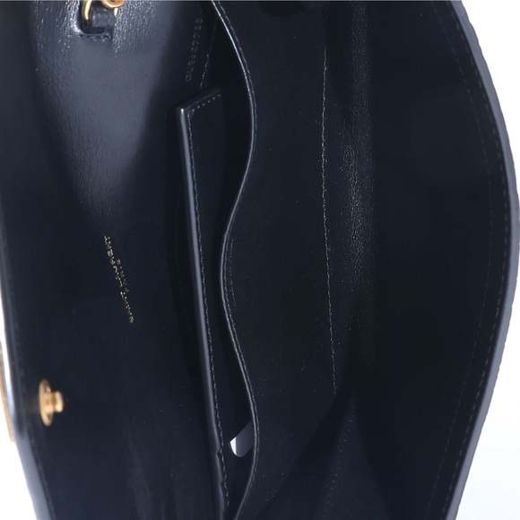 Saint Laurent Black Croc Embossed Uptown Envelope Chain Wallet - Picture 9 of 9